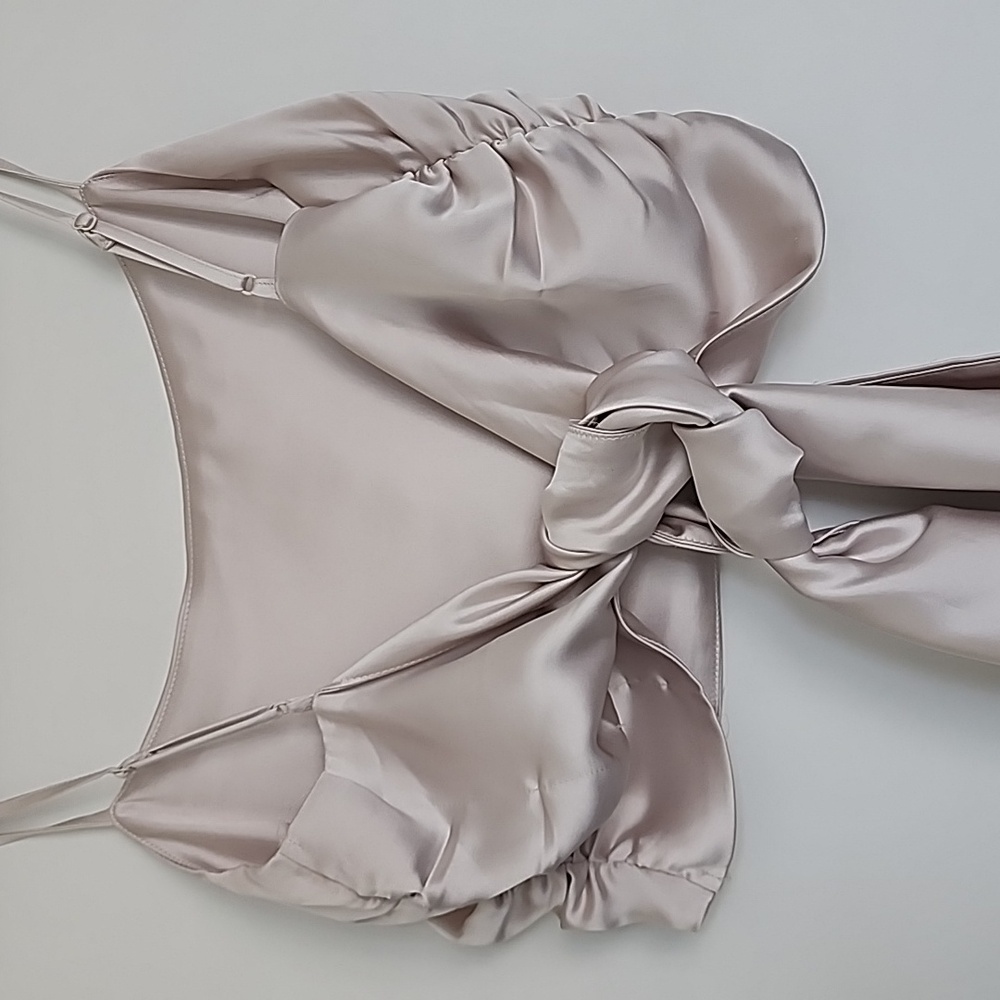 Dynamite Champagne Satin Top